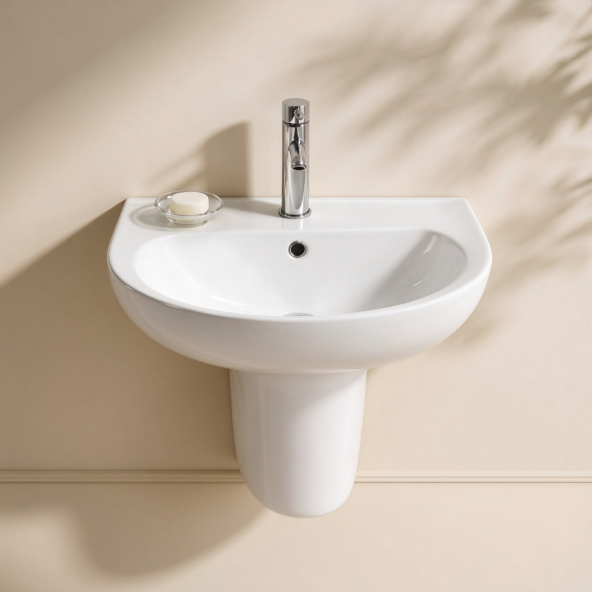 Wall-Mounted Basin 555*445*195mm LH-BS64-555GW/LH-BS65-390GW