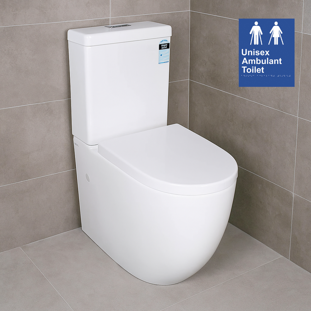 660*400*905mm Back to Wall Box Rim Toilet Suite LUX021 Trap Included