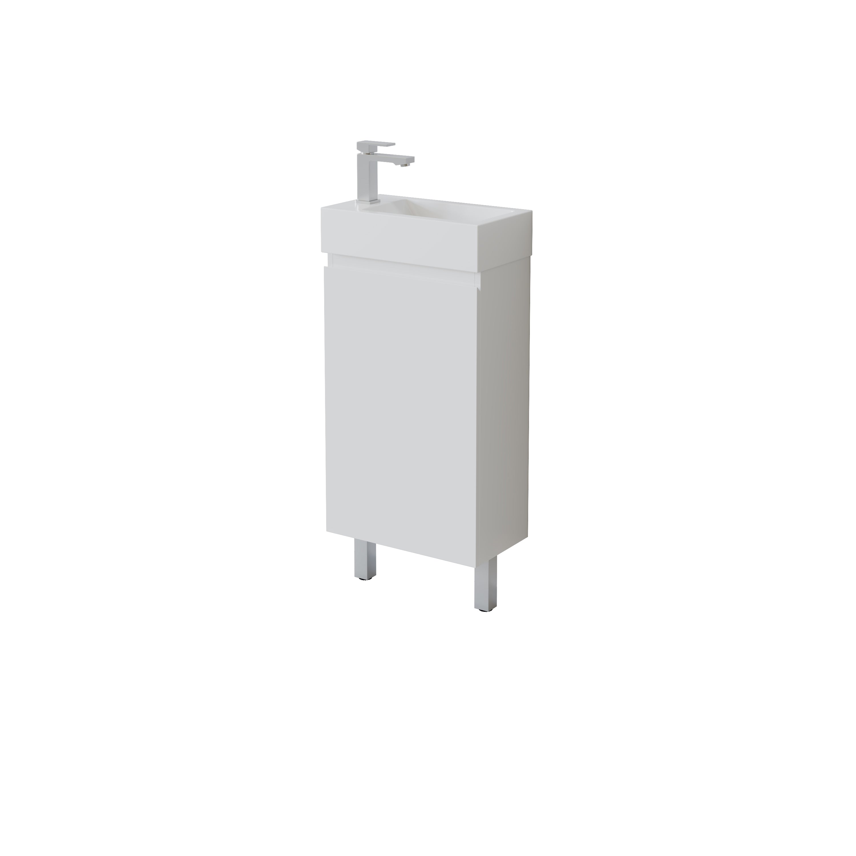 Slim Freestanding Vanity with Legs 440*245*860mm