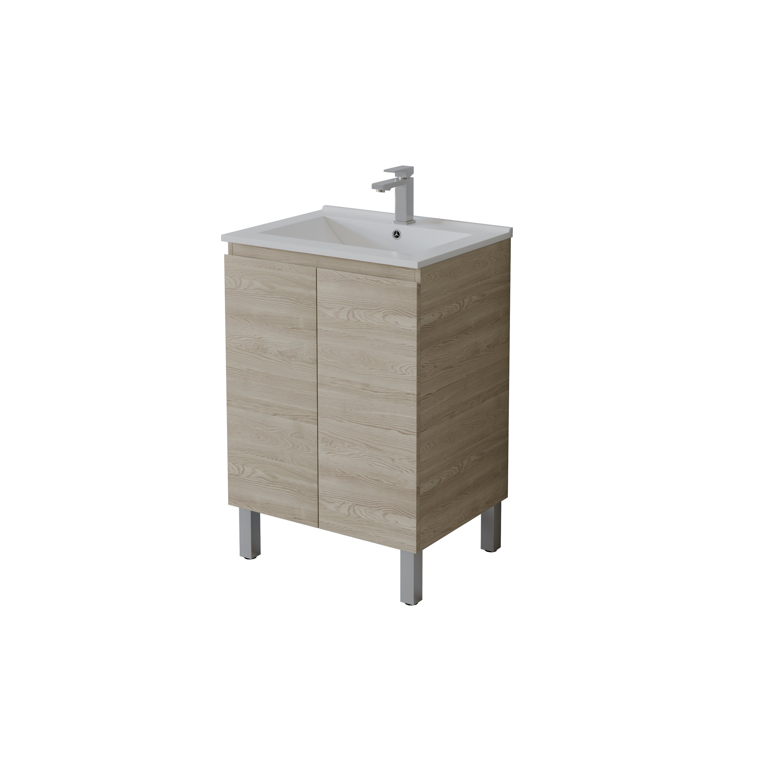 Bathroom Vanity White PVC Polyurethane 600*460*880mm