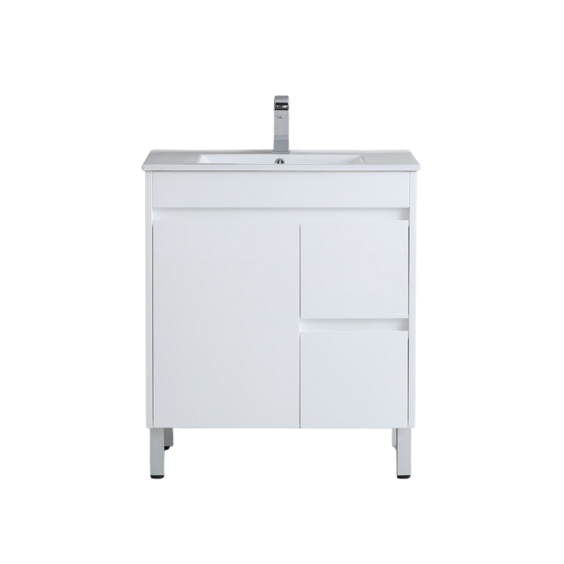 Bathroom Vanity White PVC Polyurethane Cabinet ONLY 750*460*880mm
