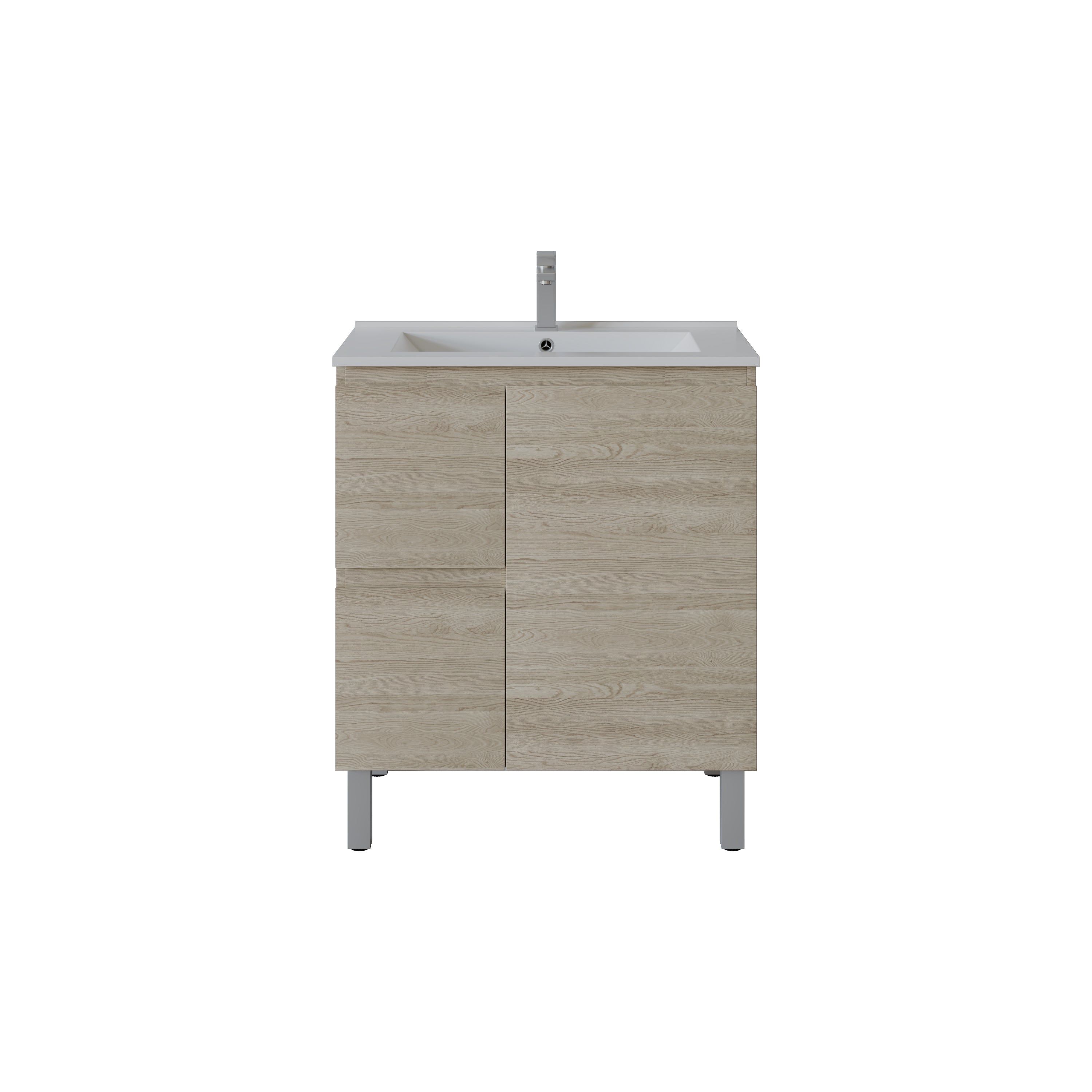 Bathroom Vanity White PVC Polyurethane 750*460*880mm