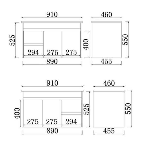 PVC Wall-Mounted Vanity Cabinet 600-1790mm