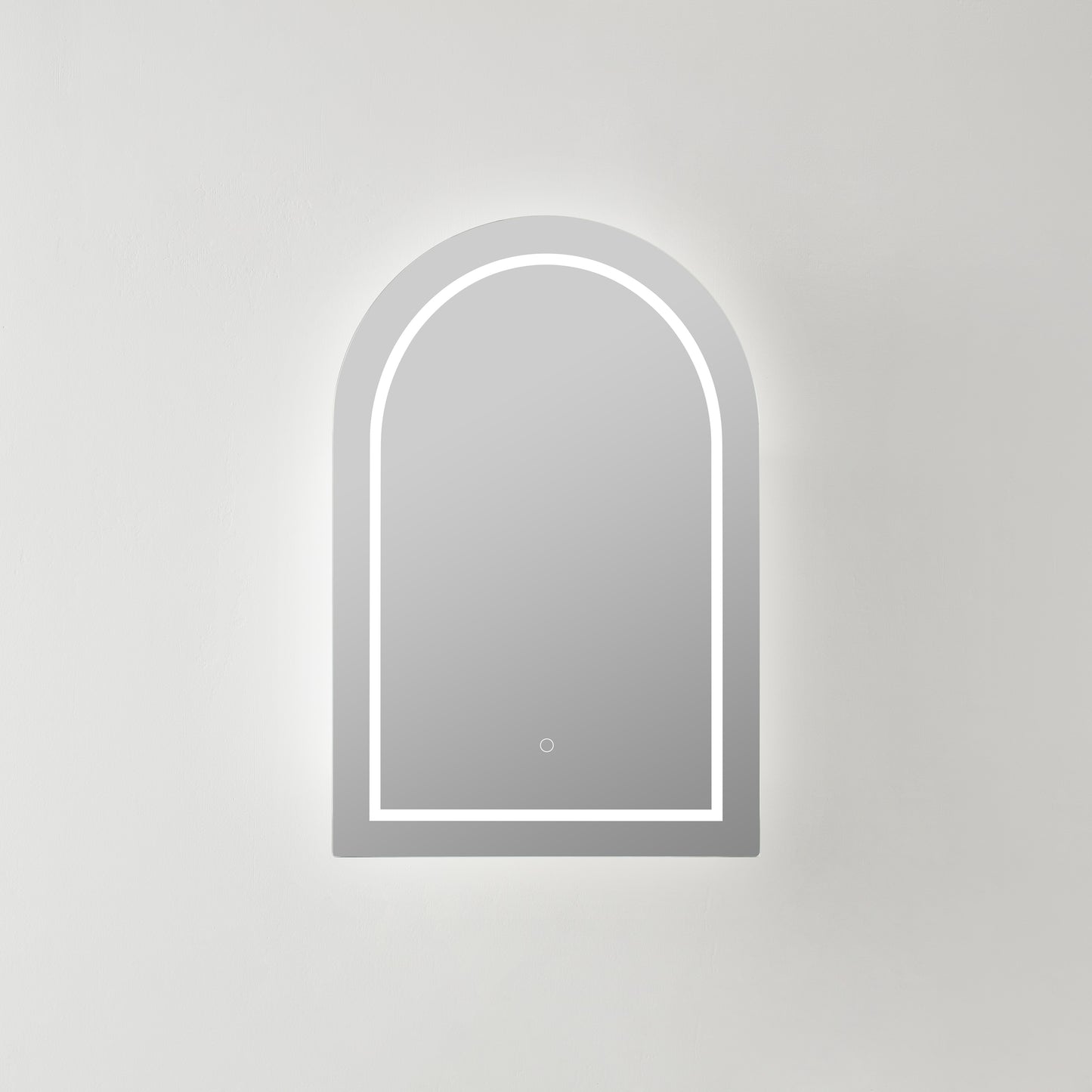 Olivia  Arch LED Shaving Cabinet Pencil Edge Frontlit 600x900x155mm OARSV6090MB/MW-LED