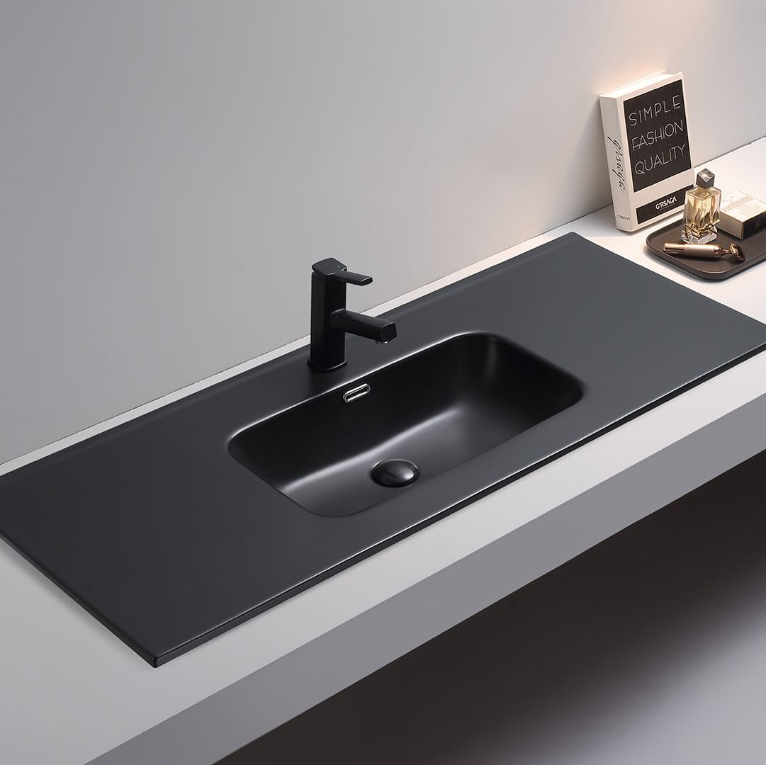 Vanity Top Matte Black Ceramic Top 600-1220mm