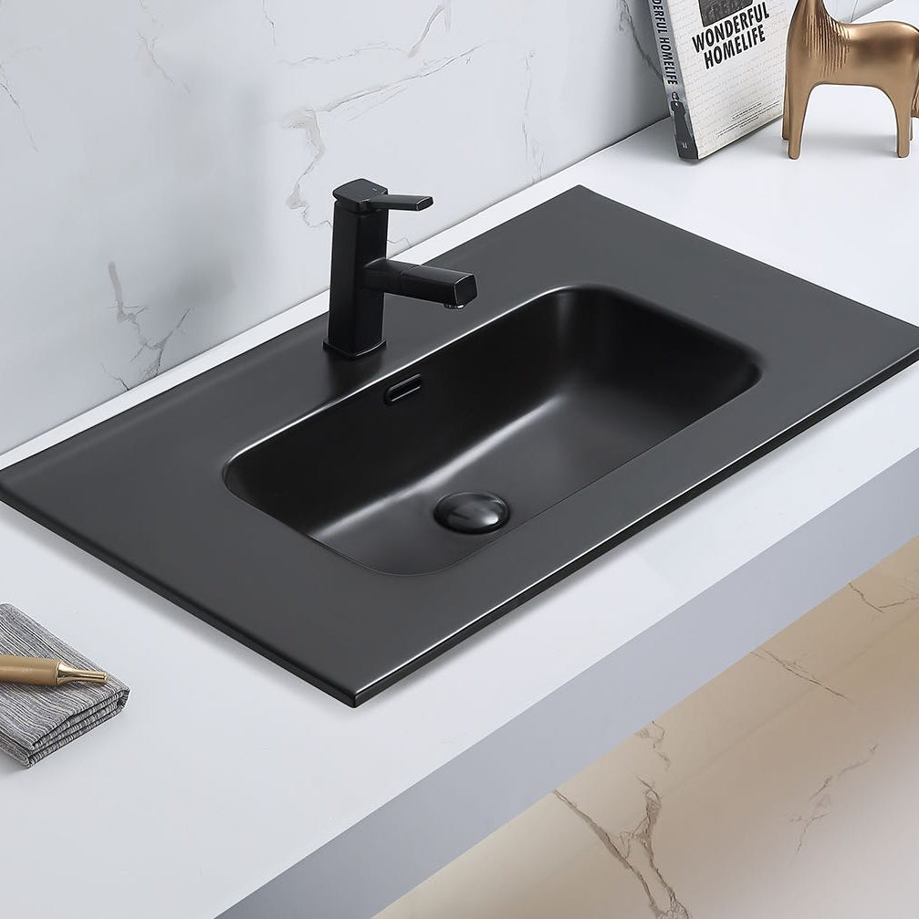 Vanity Top Matte Black Ceramic Top 600-1220mm
