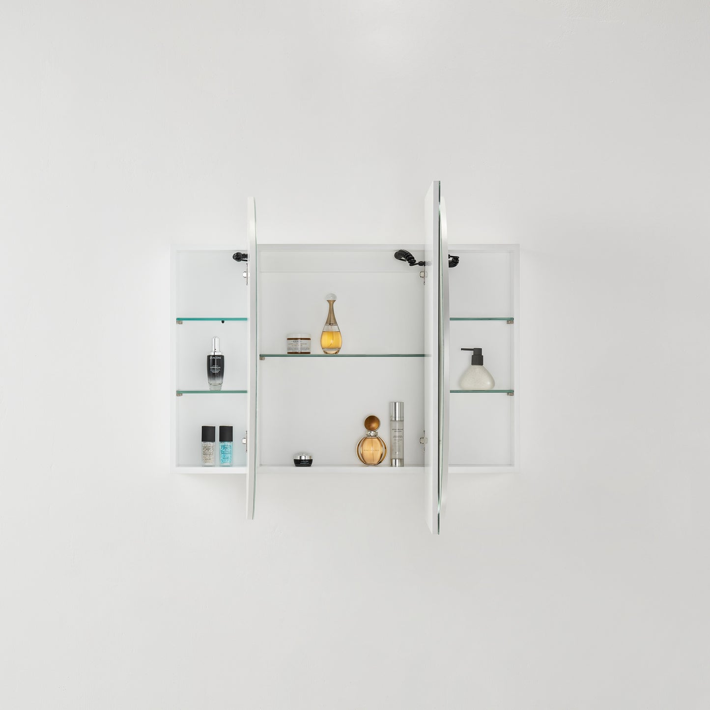 Olivia LED PVC Mirror Shaving Cabinet 1200/1500mm OPLSV1275-1580MW-LED/OPLSV1275-1580MB-LED