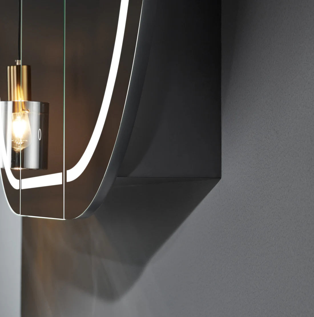 Olivia LED PVC Mirror Shaving Cabinet 1200/1500mm OPLSV1275-1580MW-LED/OPLSV1275-1580MB-LED