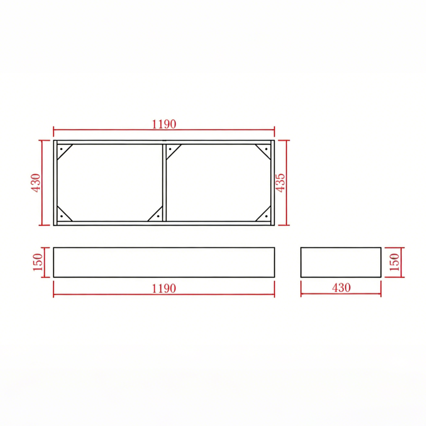 Kickboard For AC64L-154L 590-1490mm