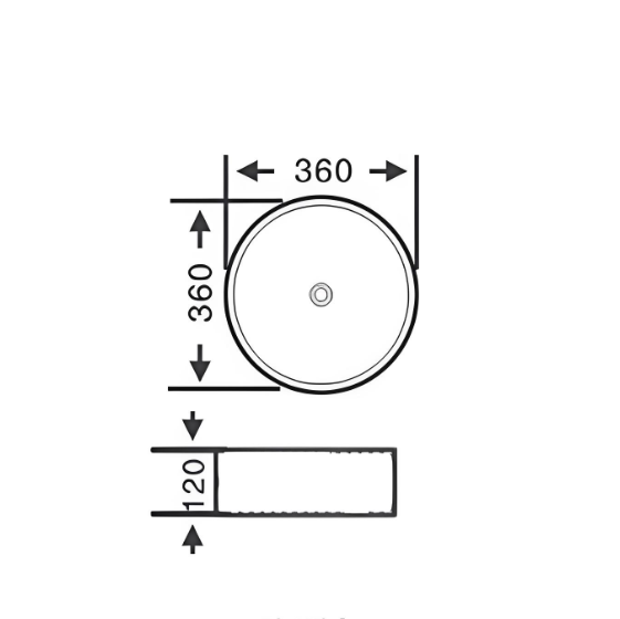 Above Counter Basin 360*360*120mm