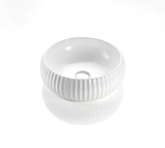 490mm X 310mm X 130mm Gloss White Basin Cascade CA4014