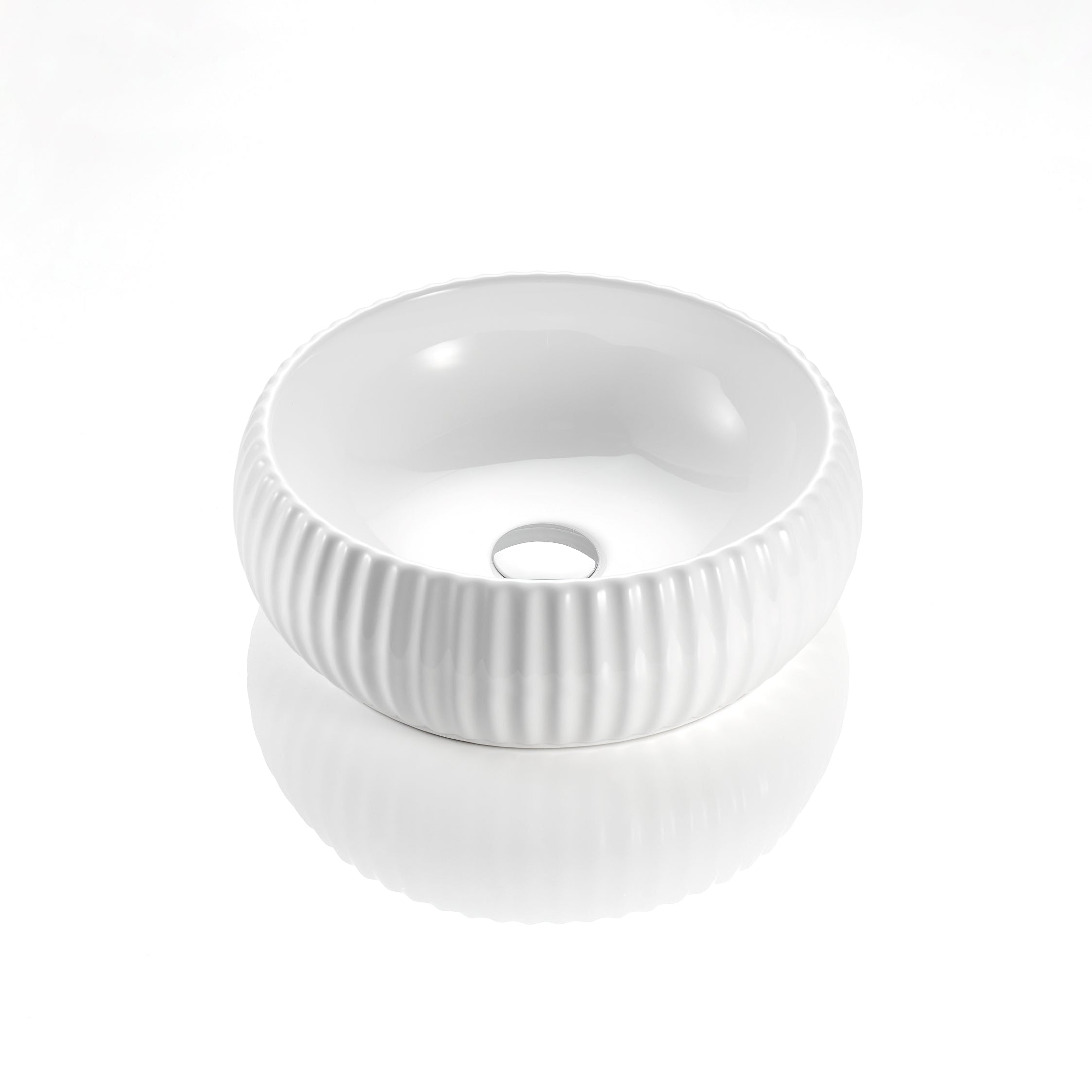 Round Ribbed Arch Console Basin 400*400*140mm