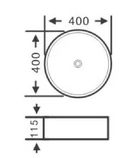 Above Counter Basin 400*400*115mm