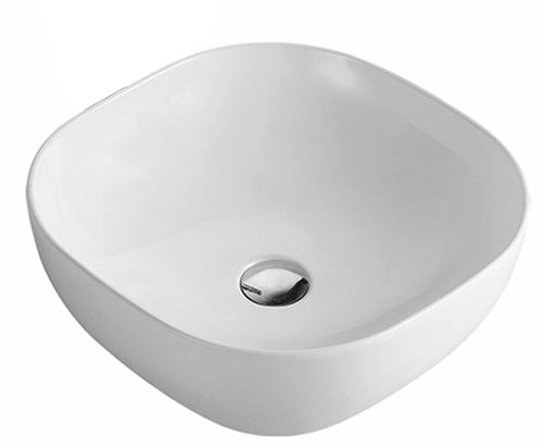 370*370*110mm Gloss White Basin Qubix PA4242