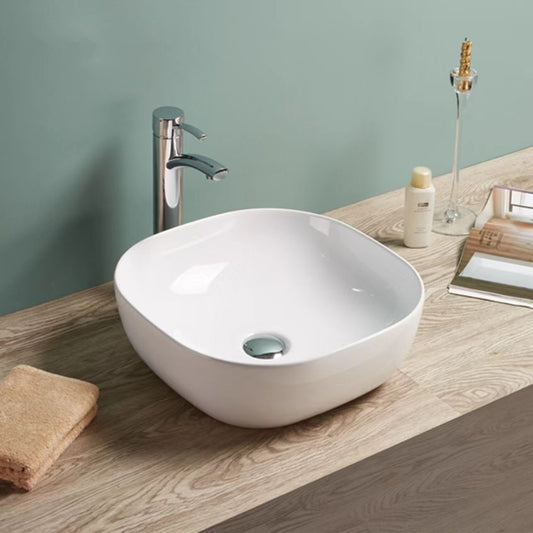 370*370*110mm Gloss White Basin Qubix PA4242