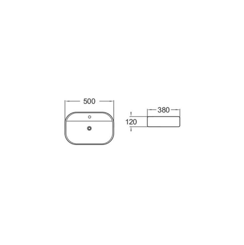 Above Counter Basin 400*400*120mm/500*380*120mm