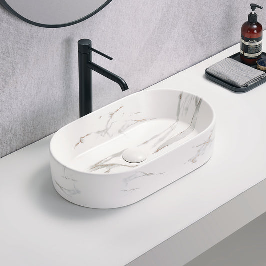 525*300*115mm Matte White Basin Carrara PA5230CRA