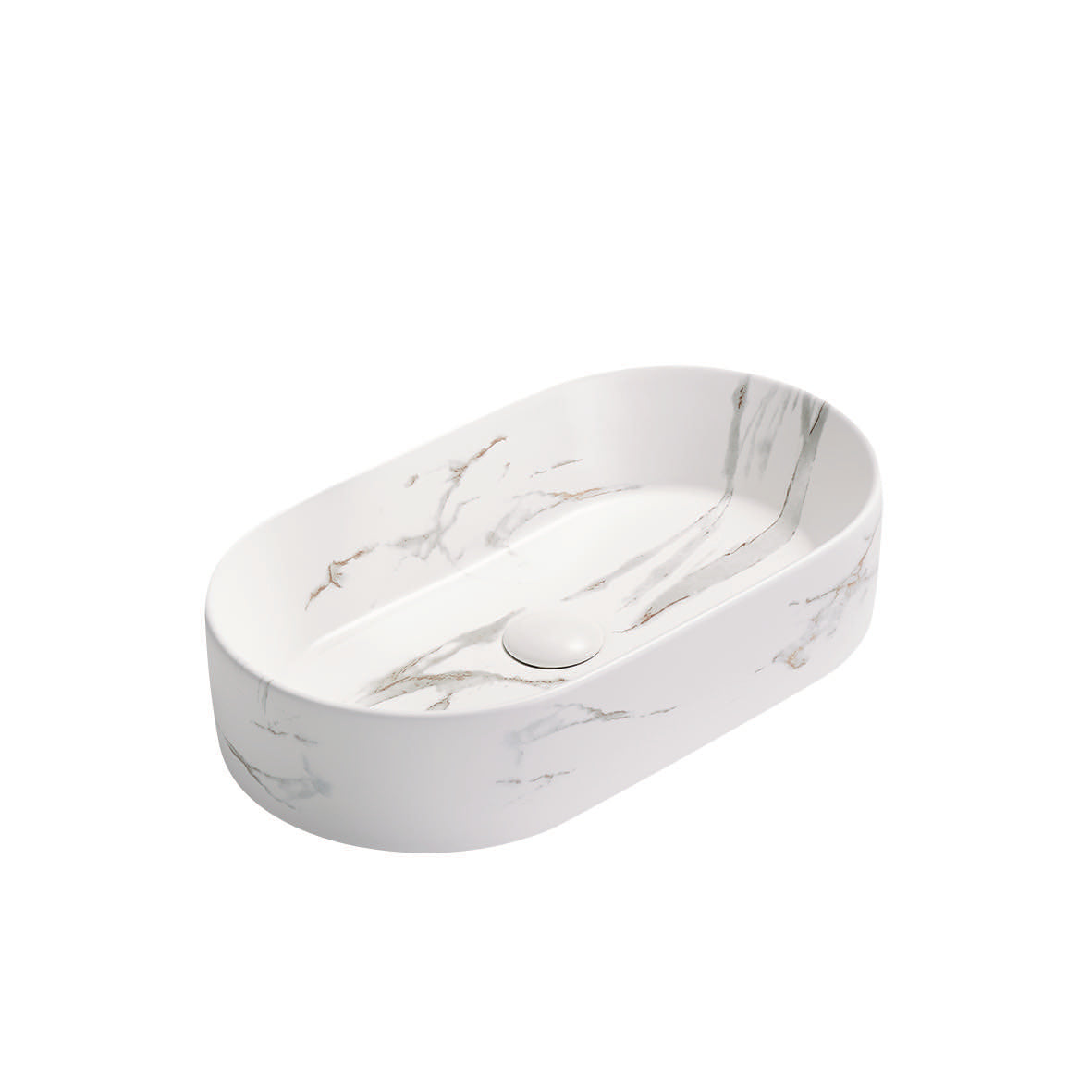 525*300*115mm Matte White Basin Carrara PA5230CRA