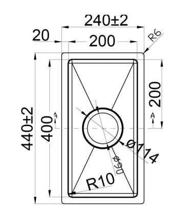 350-450mm Stainless Steel Kitchen Sink PKSS-240R/ 390R/ 450R/ 600R/ 750R