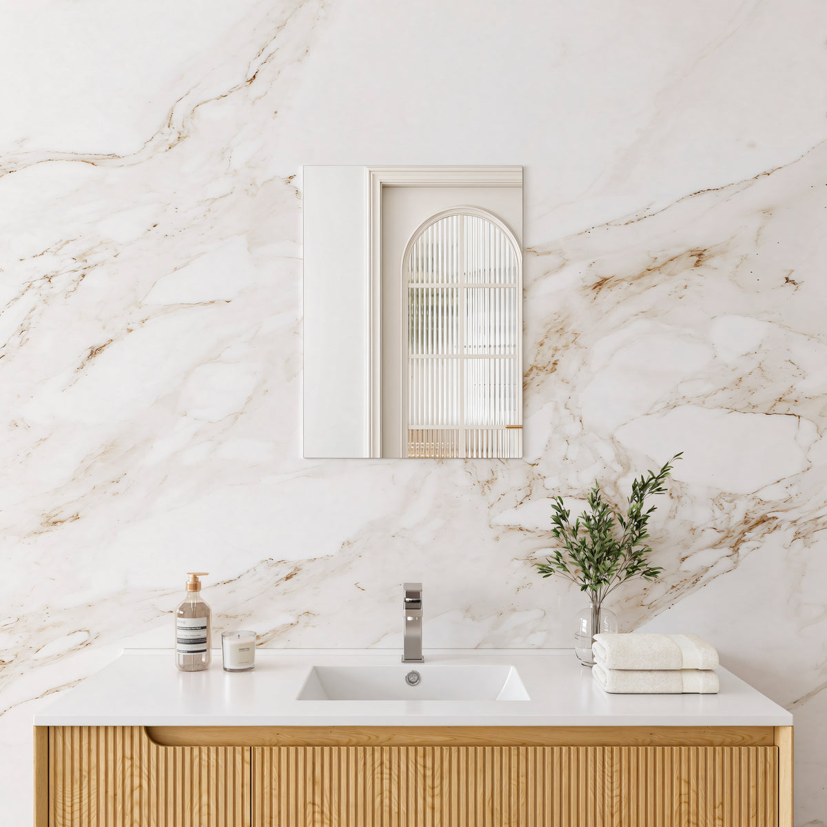 Jasper Rectangular Frameless Pencil Edge Plain Mirror 450-1500mm