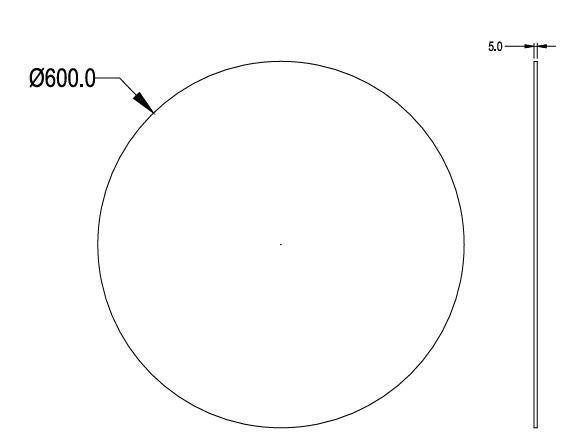 600×600mm Round Pencil Edge Bathroom Mirror – Plain Wall Mounted