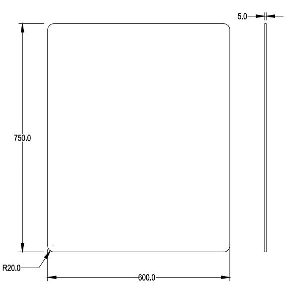 Pencil Edge Bathroom Mirror – Wall Mounted 450-1500mm