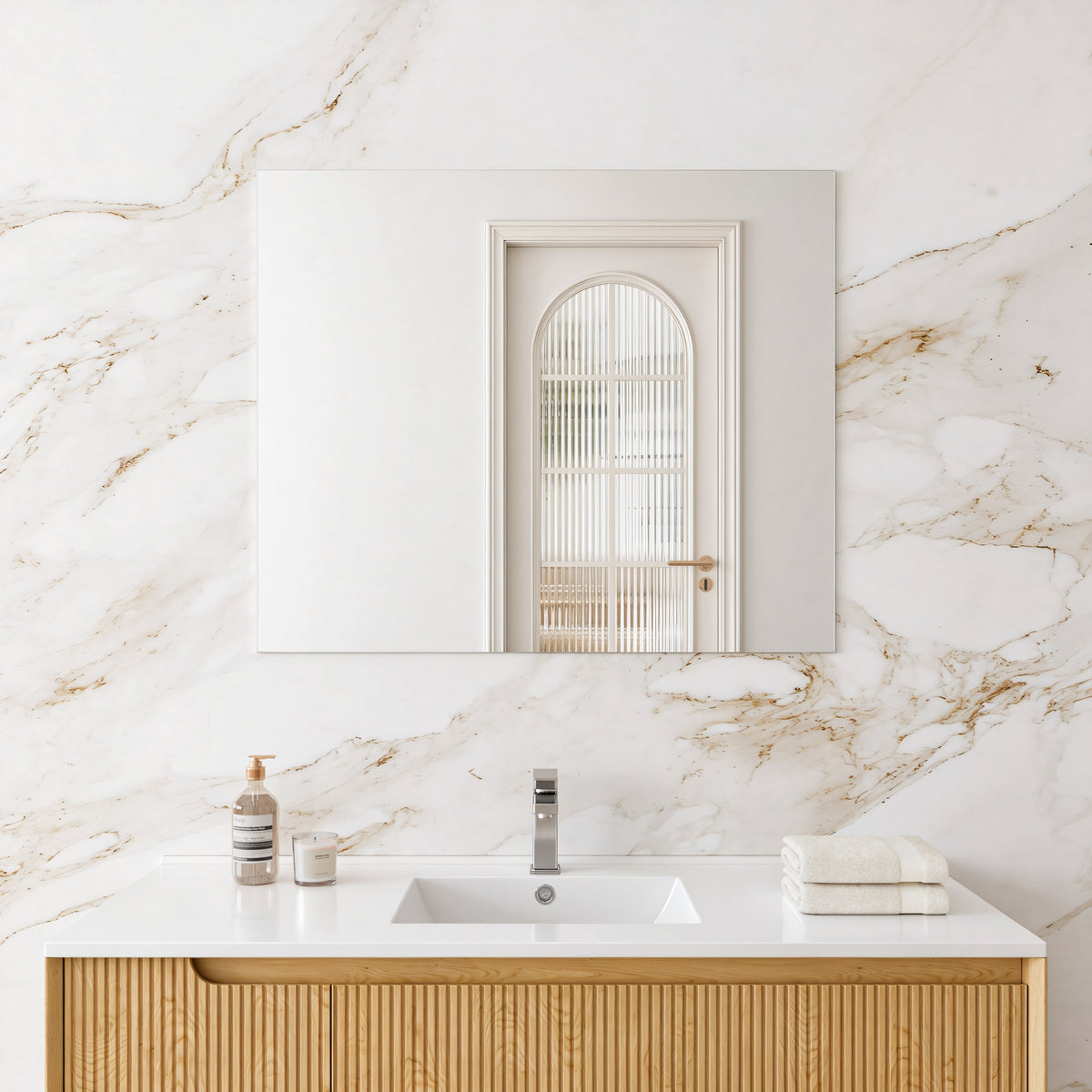 Jasper Rectangular Frameless Pencil Edge Plain Mirror 450-1500mm