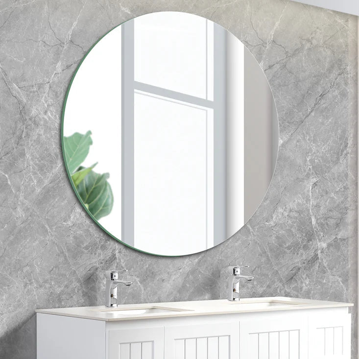 Pencil Edge Round Bathroom Mirror – Wall Mounted 500-900mm
