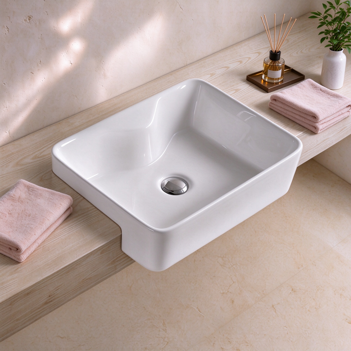 Semi Recess Basin 480*370*130mm