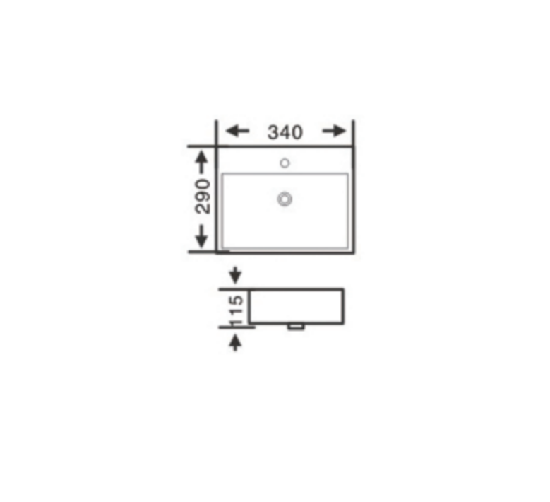 Wall Hung / Above Counter Basin 330*290*115mm