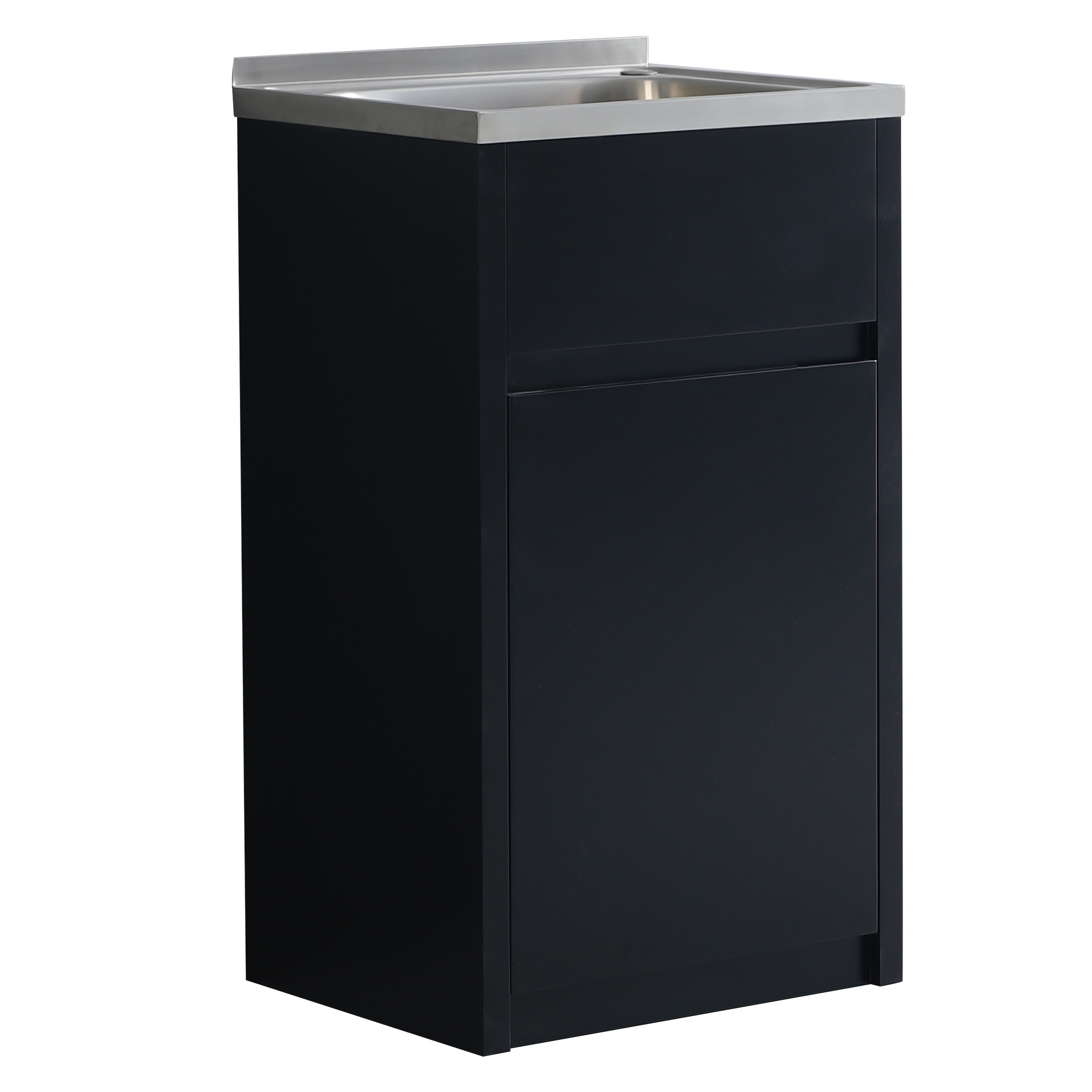 Stainless Laundry Sink with PVC Matte Black Cabinet PPLT455 /PPLT600 -MB