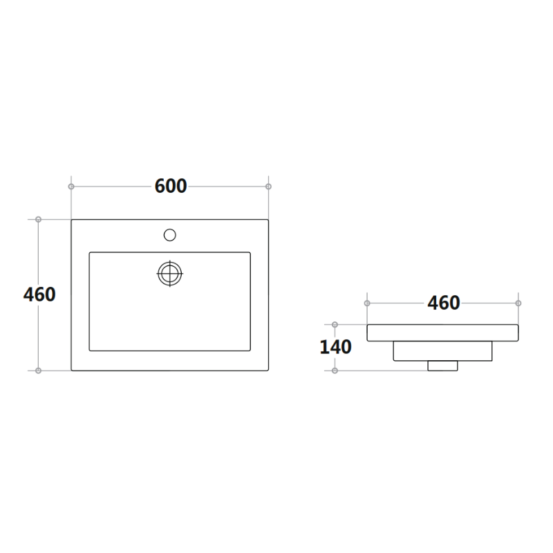 Marble Top 600-1200mm