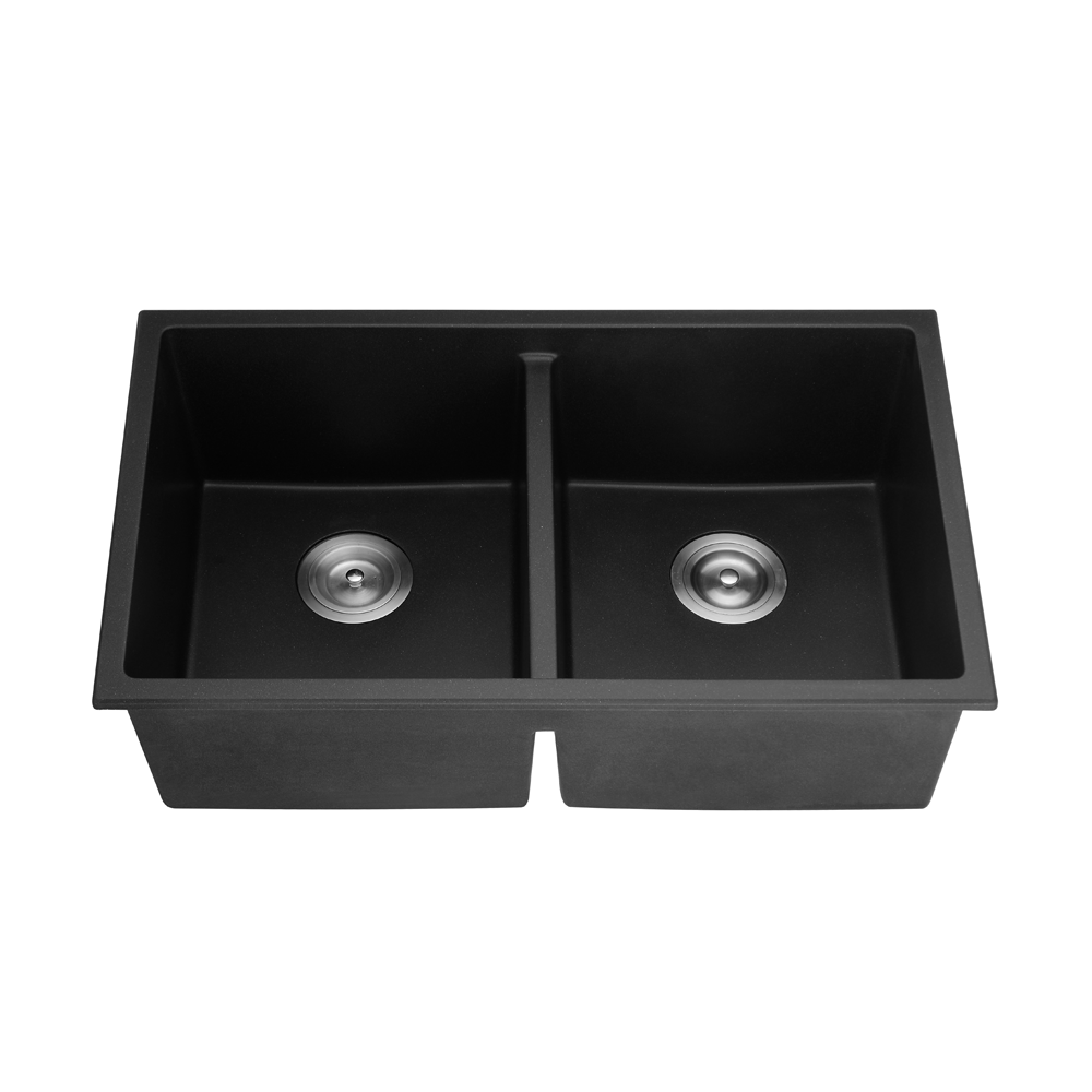 Quartz Undermount Double Bowl Kitchen Sink 762*457*228mm