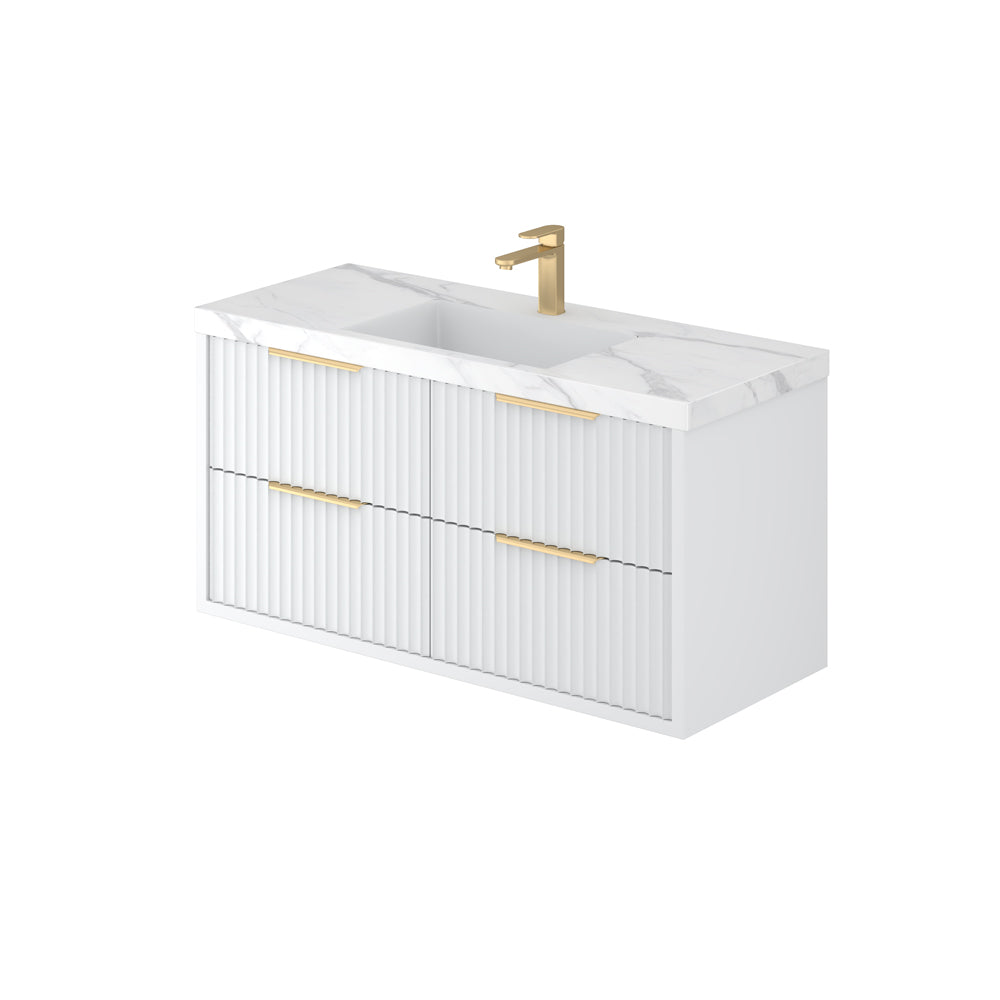 Marmore Aeterna Wall-Mounted PVC Cabinet with Soft closing drawers 1200-1500mm