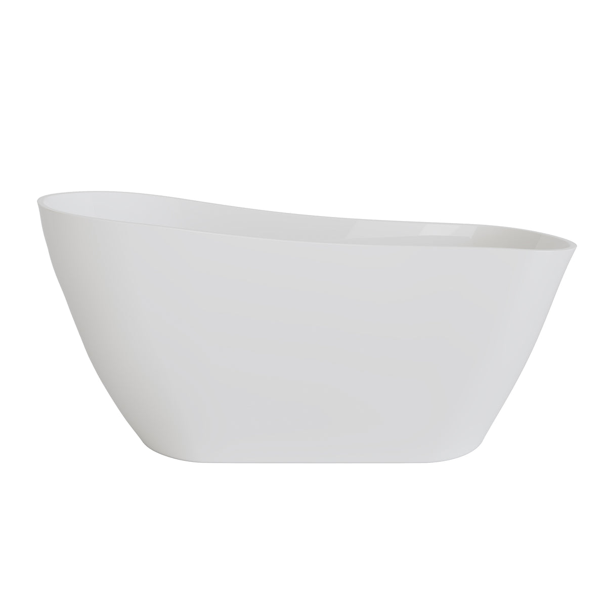Selene Freestanding Bathtub, Gloss White, 1500mm / 1700mm, No Overflow, Plug & Waste Excluded