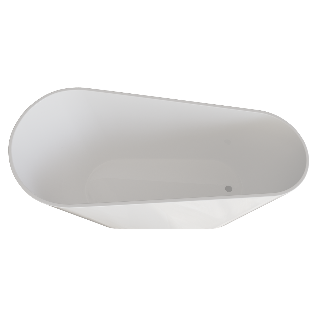 Selene Freestanding Bathtub, Gloss White, 1500mm / 1700mm, No Overflow, Plug & Waste Excluded