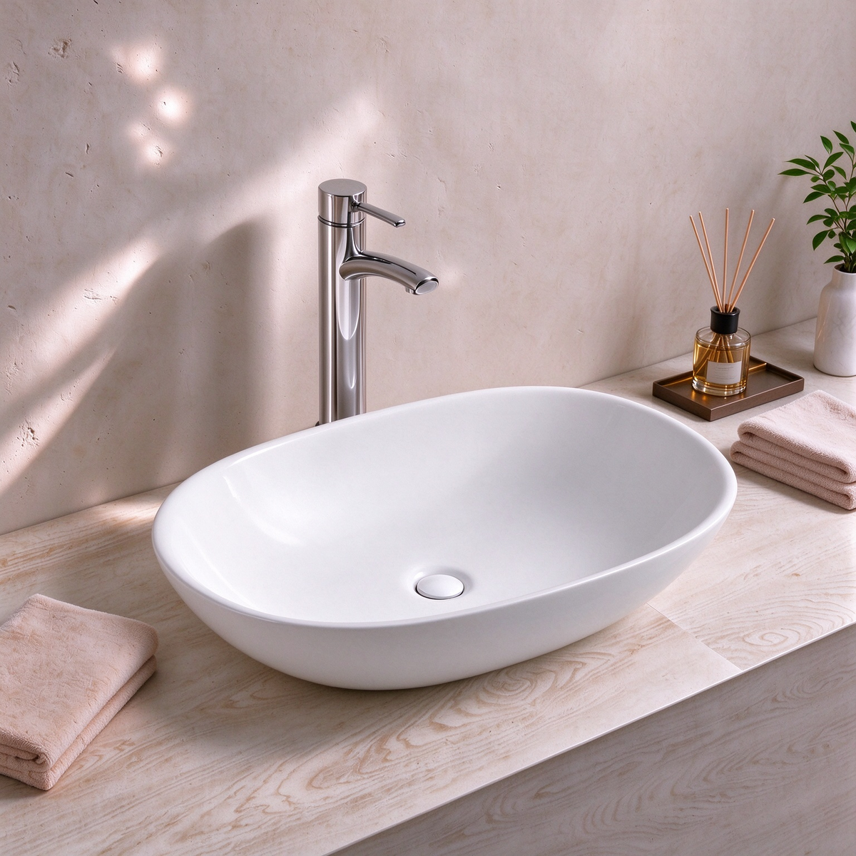 Gloss White Above Counter Basin 500*360*120mm