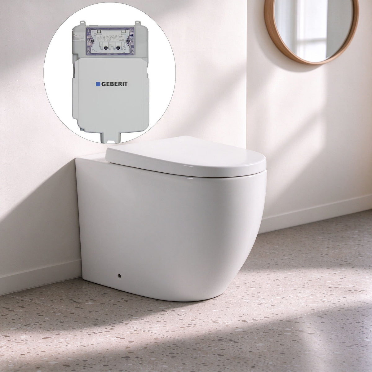 Veda Geberit inwall floor Wall Faced Toilet Suite