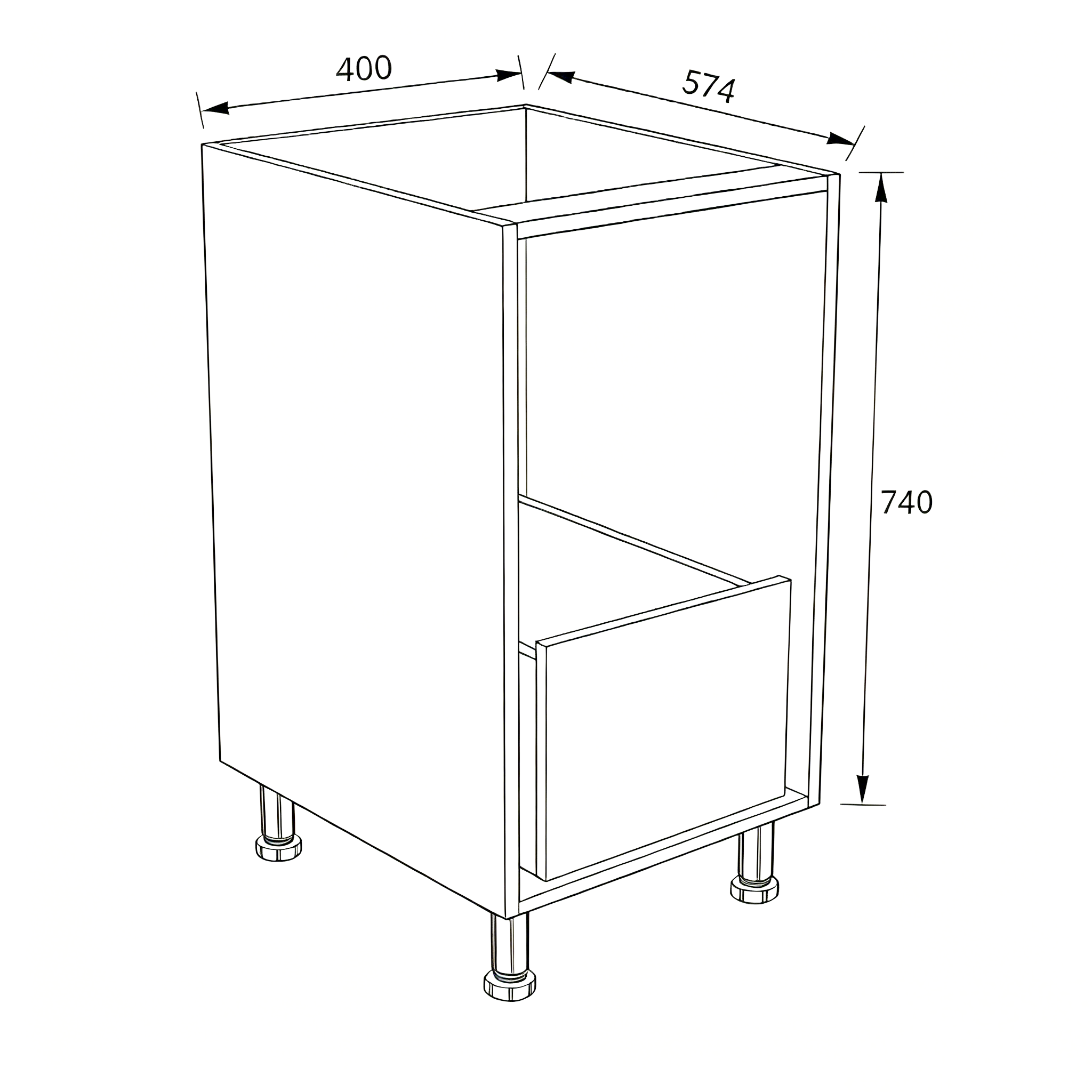Hidden Trash Bin Cabinet with Single Door & Storage Drawers - Pet-Proof, Easy-to-Clean Design for Kitchen, Living Room, or Laundry Room