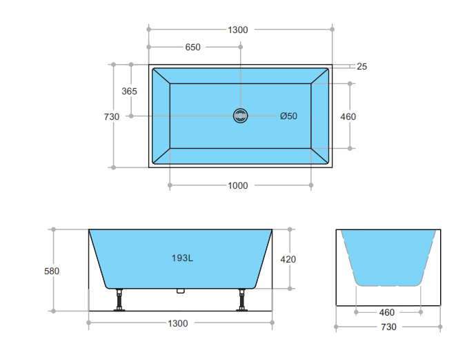 Theo Multifit Bath 990-1700mm