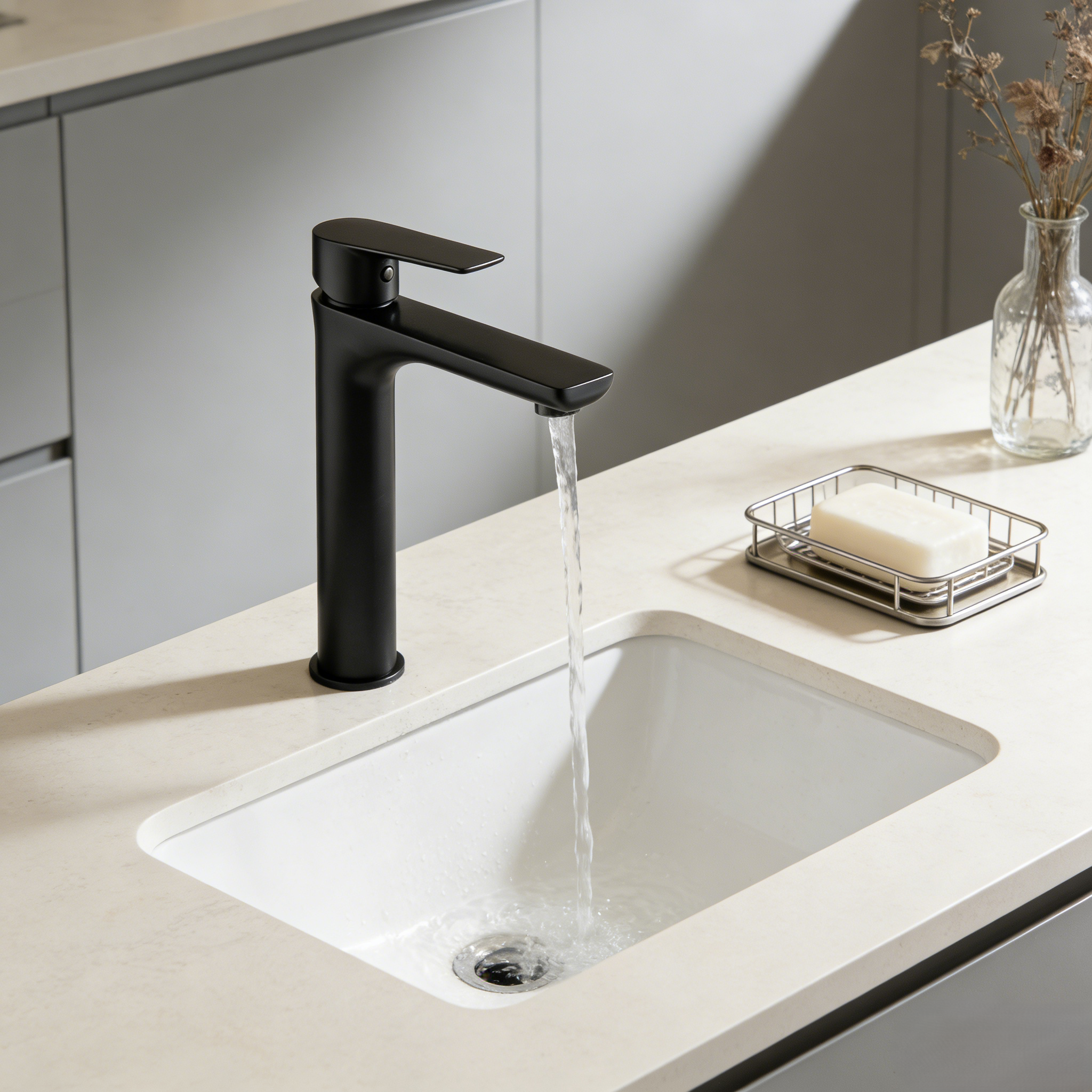 Kitchen Round Tall Basin Mixer Tap 7.5L/Min