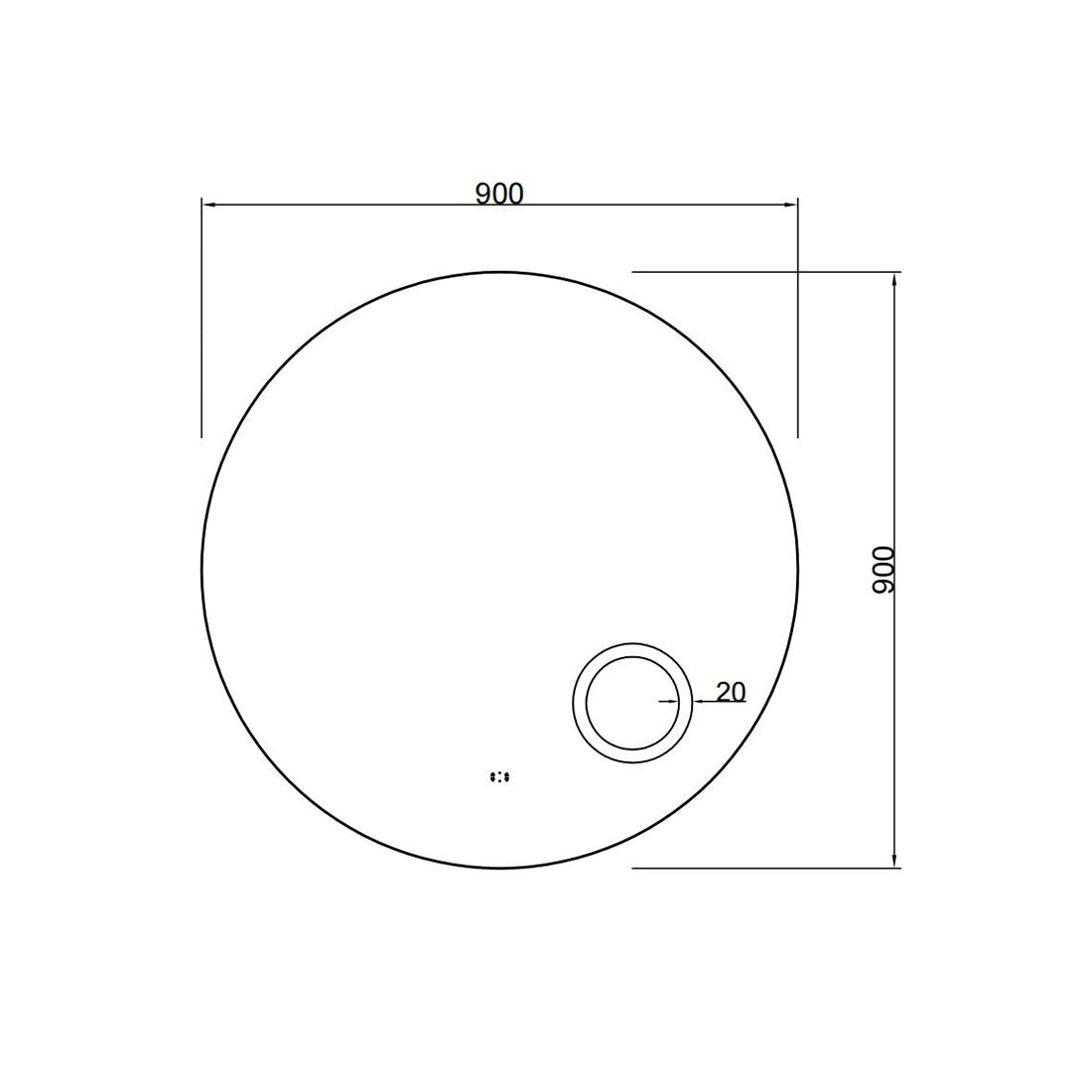 Backlit LED Bathroom Mirror with Magnifier & Smart Touch-Free Controls 900*900mm