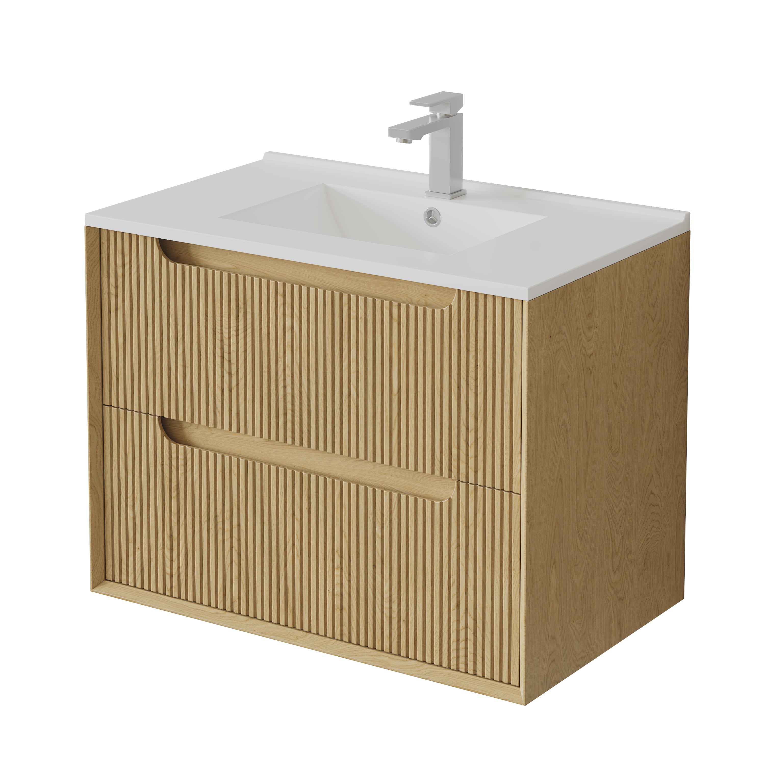 Brooklyn Fluted Wall Hung Vanity 590-1490mm
