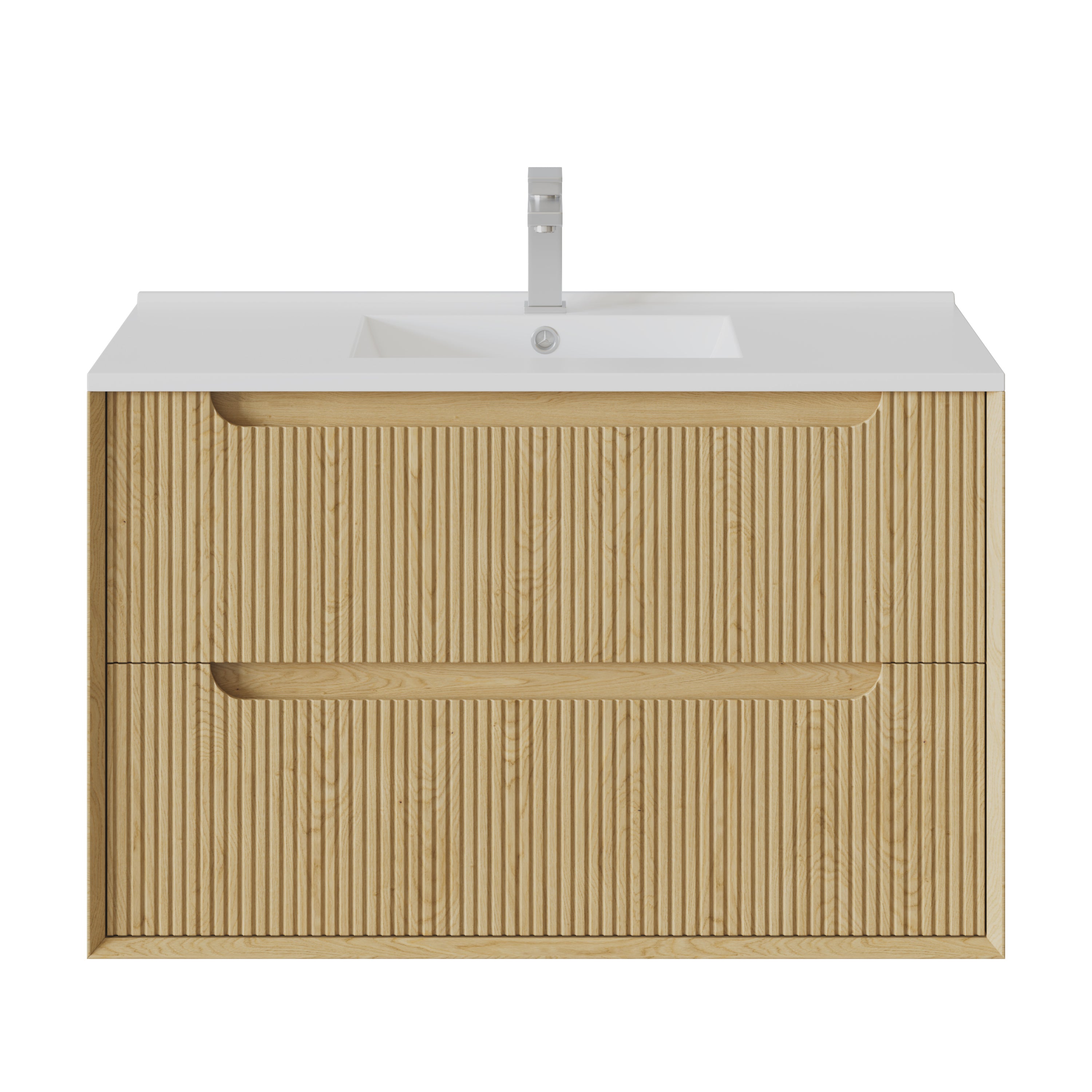 Brooklyn Fluted Wall Hung Vanity 890*455*550mm
