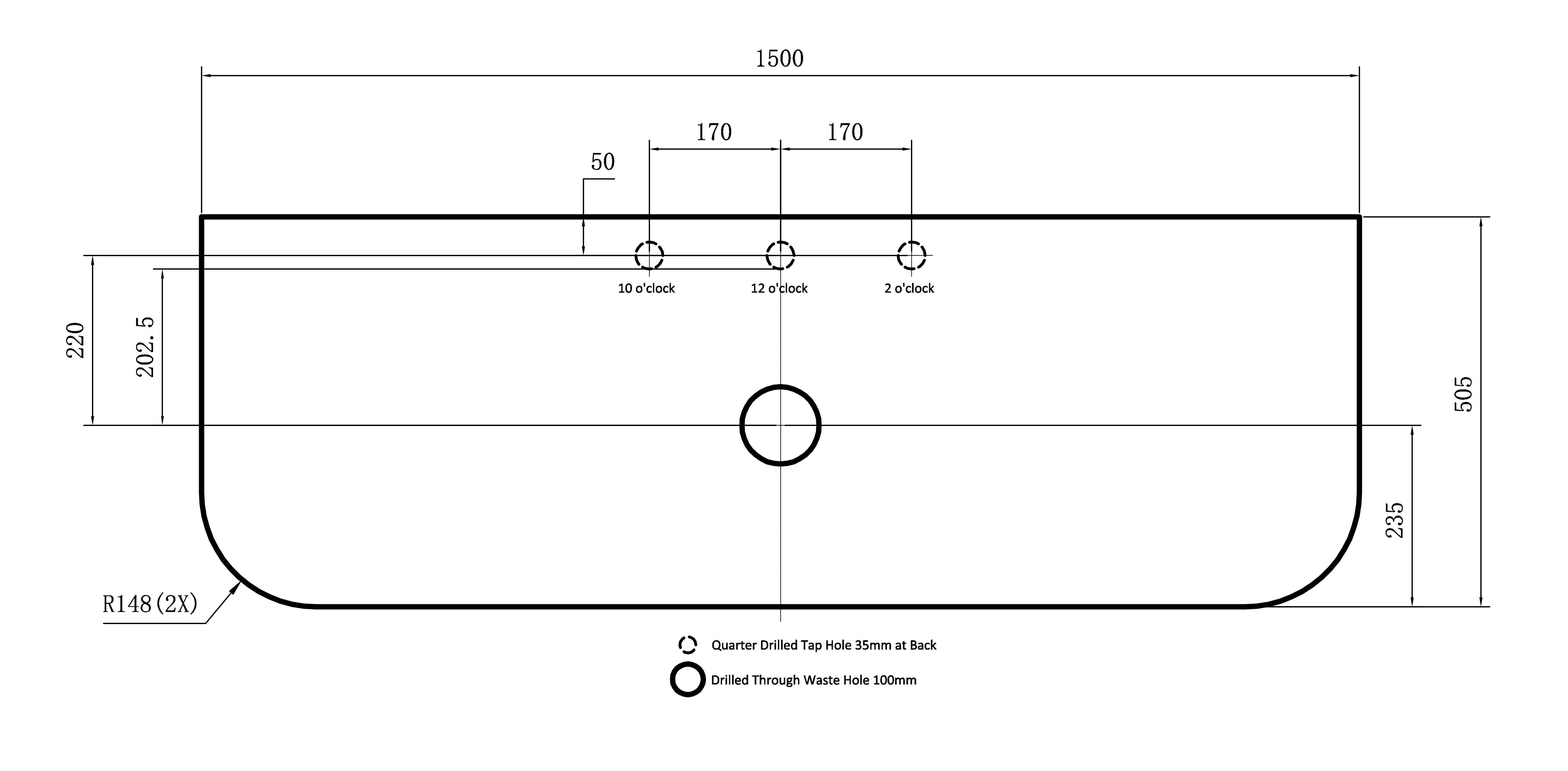 Ceto Avalon Wall Hung PVC Cabinet Matte Black Curve Edge Size:1490*493*470mm
