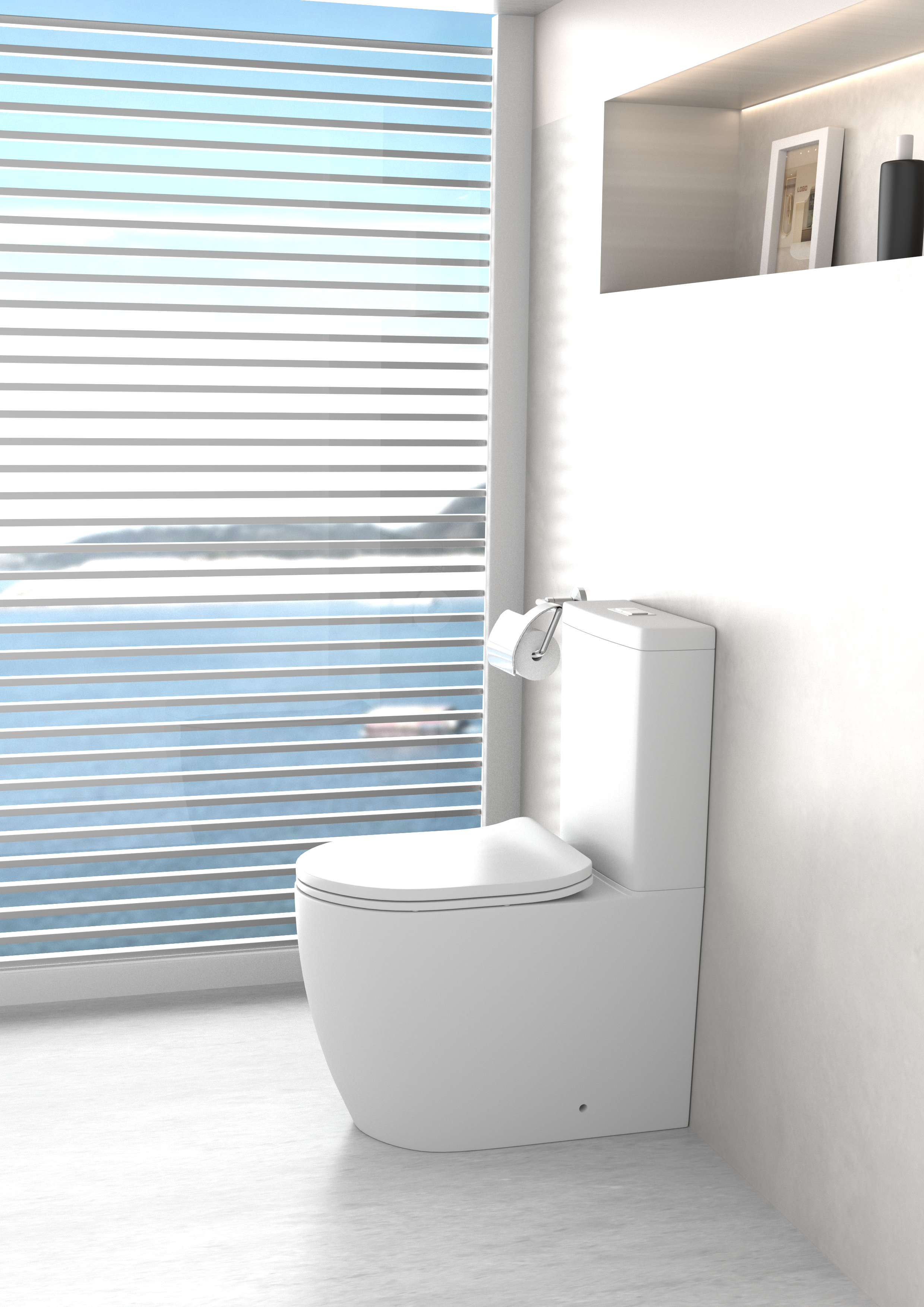 Veda Tornado Flush Back to Wall Rimless Toilet Suit 630*380*835mm