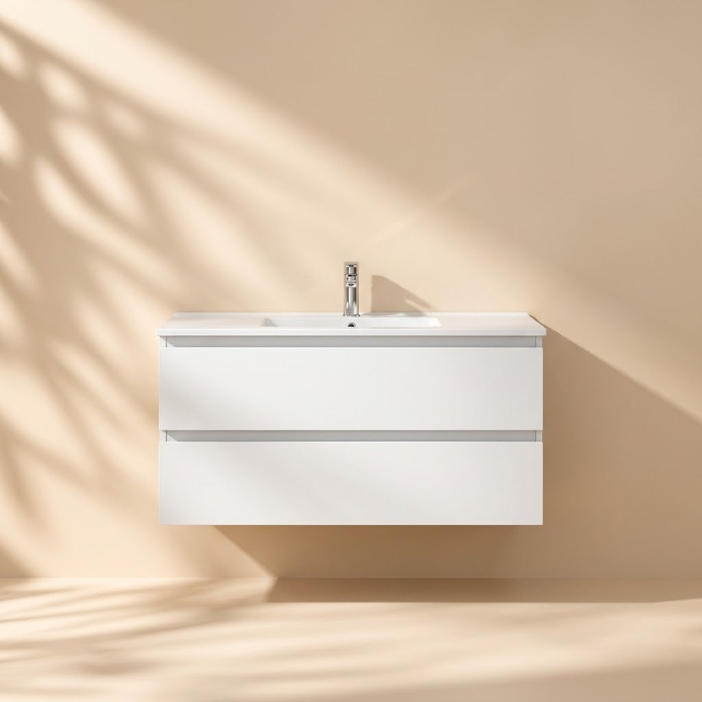 Vita Flux Wall-Mounted PVC Cabinet with U shape soft closing drawers 600-900mm