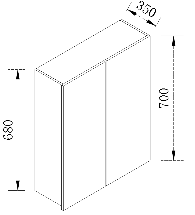 Kitchen Floor Cabinet 2 Doors Kitchen Cupboard 550-1000mm