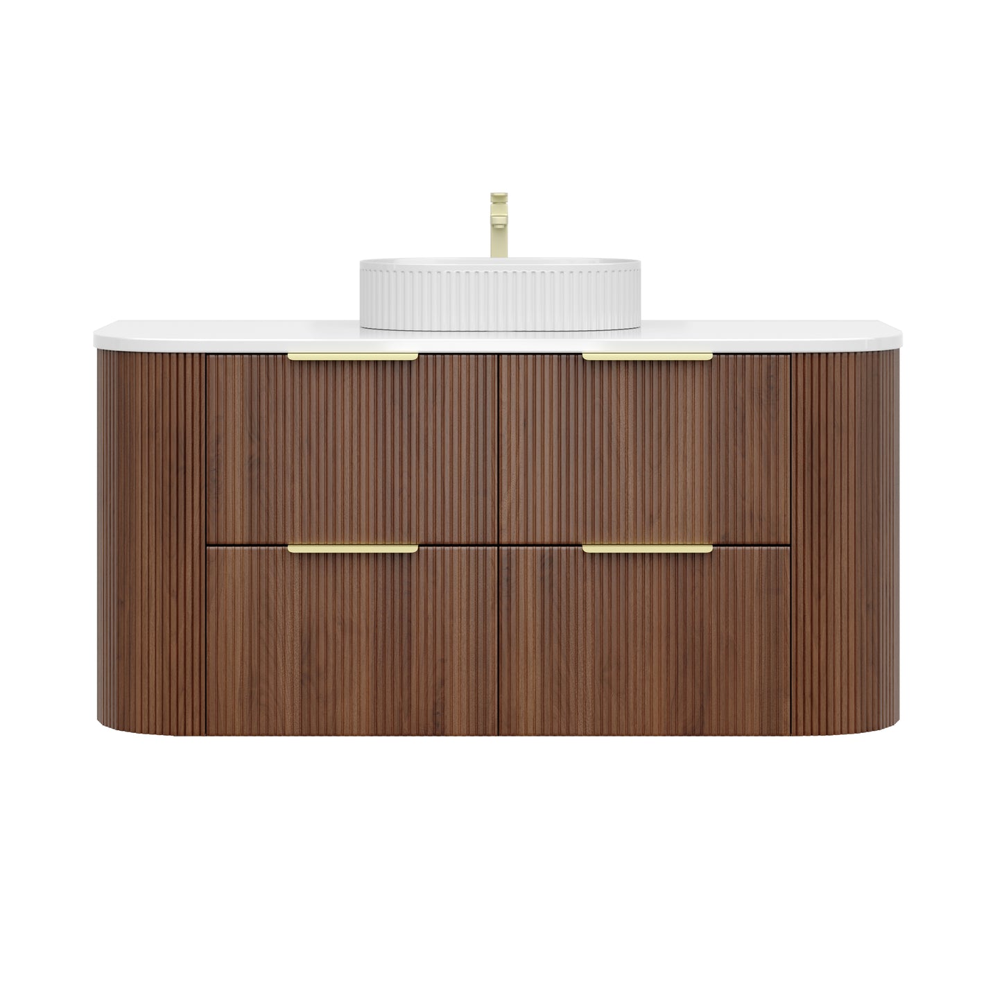 CETO Artis Wall-Hung PVC Curved Cabinet with Soft-Close Drawers 600/750/900/1200/1500