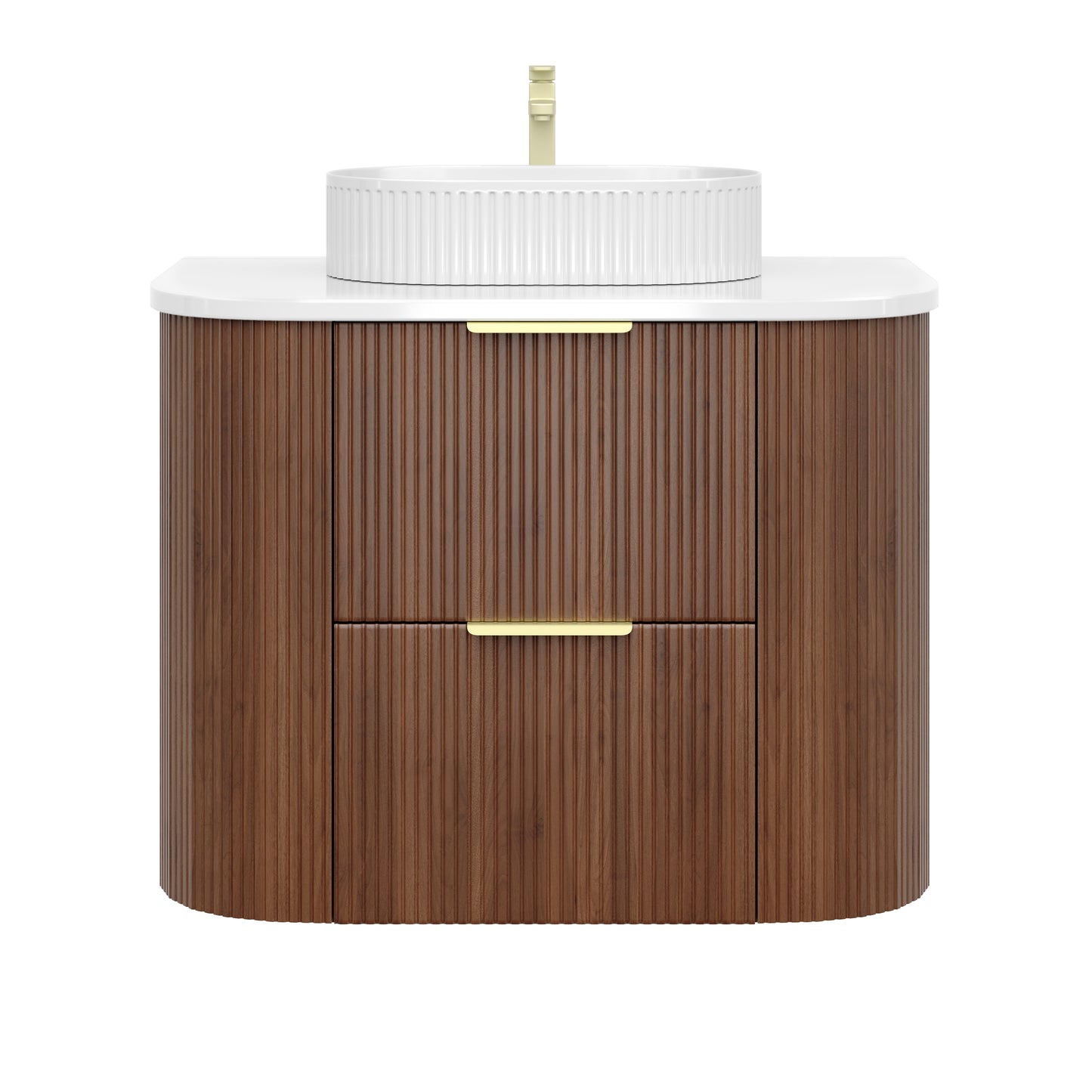CETO Artis Wall-Hung PVC Curved Cabinet with Soft-Close Drawers 600/750/900/1200/1500